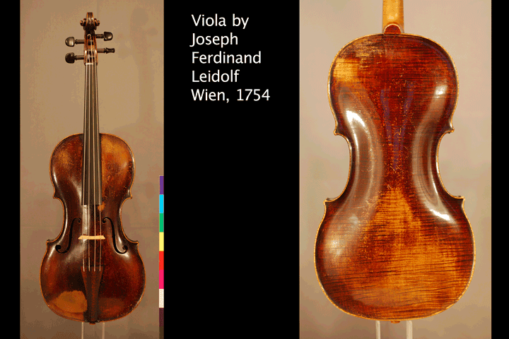 Viola Josef Ferdinand Leidolff, Wien 1754