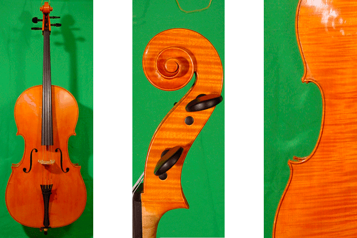 Cellomodell Stradivari „Davidov" — Vorlage: Antonio Stradivari, Cremona 1712 — das „Davidov"-Cello